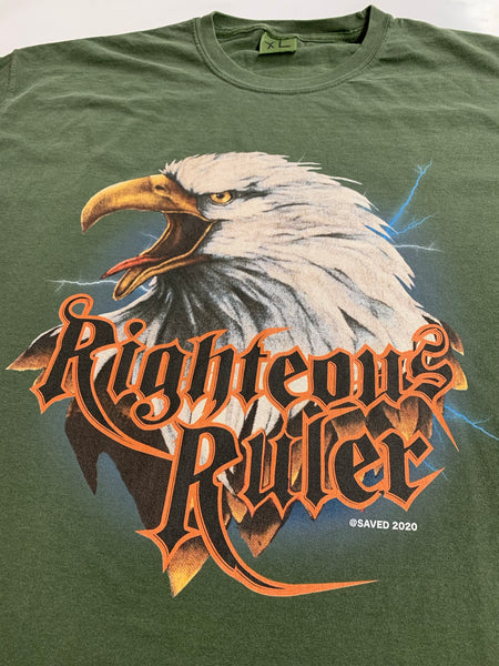 RIGHTEOUS EAGLE OLIVE TEE